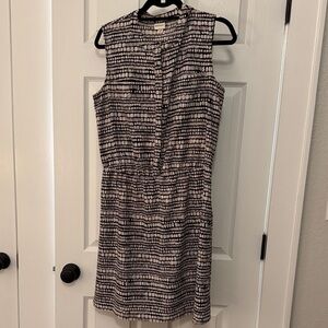 Merona Black and Cream Sleeveless Dress with pockets size large
